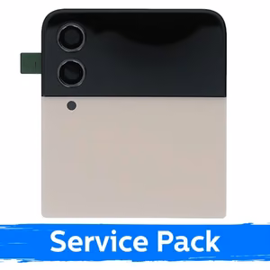 LCD displejs saderīgs ar Samsung F721 Z Flip4 (OUTER) ar rāmi / Rozā zelts / (Service Pack)