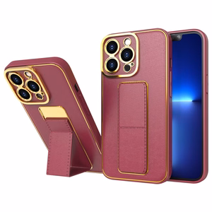 Jauns Kickstand viedtālruņa apvalks Samsung Galaxy A12 5G ar statīvu sarkans