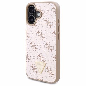 Guess Jaunais 4G Trīsstūris viedtālruņa apvalks iPhone 16 Plus - balts