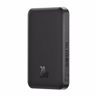 Magnētiskā mini zibspuldze Baseus 5000mAh, USB-C 20W (melna)