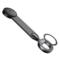 HOCO magnētiskais automašīnas turētājs centrālajai konsolei saderīgs ar MagSafe H71 melns metālisks pelēks