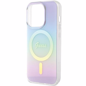 Guess GUHMP15XHITSU iPhone 15 Pro Max 6.7" violeta/violeta cietais apvalks IML Iridescent Magnētiskais