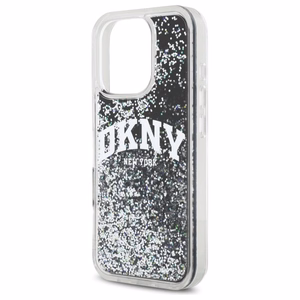 DKNY DKHCP16XLBNAEK iPhone 16 Pro Max 6.9" melns/melns cietais apvalks ar šķidro spīdumu loka logotipu