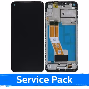 LCD Displejs Saderīgs ar Samsung M115 M11 Melns Ar Frame (Service Pack)