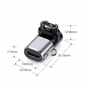 Tech-Protect Ultraboost USB-C leņķa adapteris Garmin pulkstenim - pelēks
