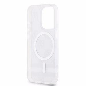 DKNY IML rūtainais mono raksts un drukātas svītras Magnētiskais viedtālruņa apvalks iPhone 15 Pro Max - melna