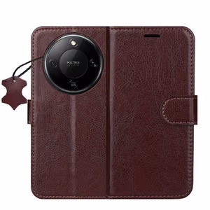 Smart Luxe leather case for Honor Magic 8 Lite brown