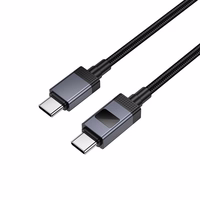 Kabelis USB C uz USB C Hoco 3A 60W ar ekrānu 1 m X118 melns