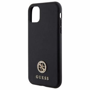 Guess Strass Metal Logo viedtālruņa apvalks iPhone 11 / Xr 6.1" - Melns