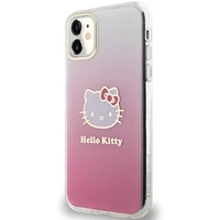 Hello Kitty IML Gradient Electrop Kitty Head korpuss viedtālrunim iPhone 11 / XR - rozā