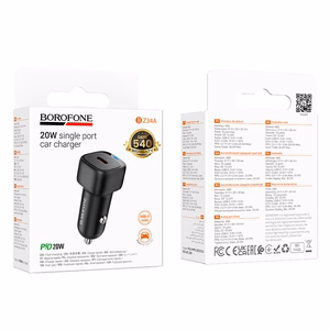 Borofone Car charger BZ34A Cloud - Type C - PD 20W black