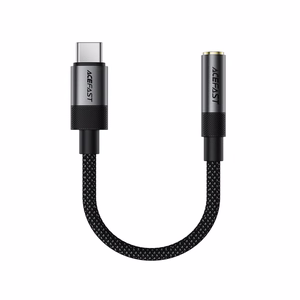 Acefast J12 USB-C uz 3.5mm mini jack adapteris - melns