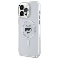 Karl Lagerfeld IML Metāla Choupette galva MagSafe apvalks iPhone 13 Pro - balts