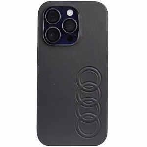 Audi sintētiskās ādas viedtālruņa apvalks iPhone 14 Pro 6.1 melns