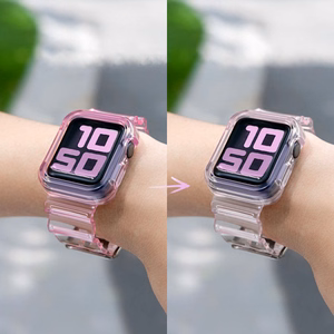 Silicone Band Strap Bracelet Case Strap Light Set for Apple Watch 38mm - Red