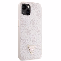 Guess GUHCP14XP4TDSCPP apvalks iPhone 14 Pro Max 6.7" - rozā krustenisks 4G metāla logotips
