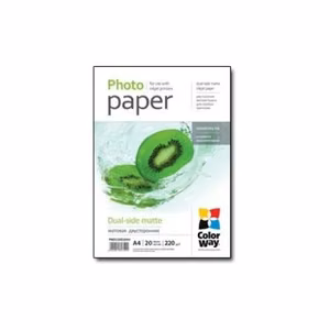 ColorWay matēts divpusējs fotopapīrs, 220 g/m², A4