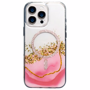 Epoxy Mag maciņš iPhone 16 Pro 6,3" rozā