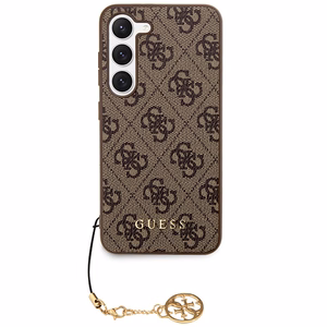 Guess 4G Charms Collection viedtālruņa apvalks Samsung Galaxy A35 - brūns