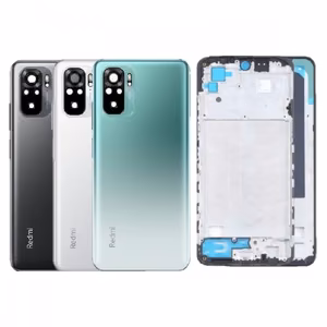 Aizmugurējais vāciņš saderīgs ar Xiaomi Redmi Note 10S / Shadow Black / (ar kameras lēcu) / HQ