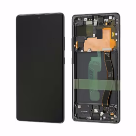 LCD screen Samsung G770F S10 Lite ar touch screen un frame melns original (used Grade A)