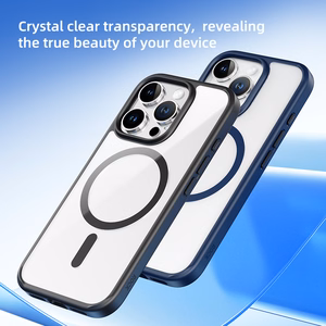 Rock Guard Series magnētiskais maciņš Iphone 15 Plus, caurspīdīgs-melns