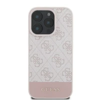 Guess 4G Bottom Stripe viedtālruņa apvalks iPhone 16 Pro - rozā