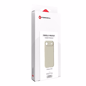 Case for iPhone 17 AIR Forcell F-Protect Rubber Premium compatible with MagSafe antique white