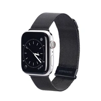 DUX DUCIS siksniņa MILANESE nerūsējošā tērauda magnētiskais Apple Watch 42 / 44 / 45 mm melna