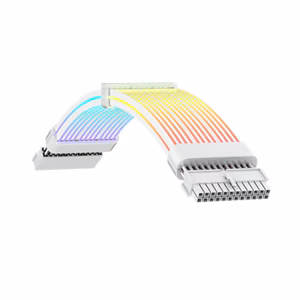 GameMax MB 24PIN-W – ARGB PSU extension cable, 24-pin motherboard, white