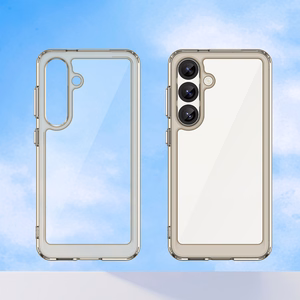 Kosmosa apvalks ar gēla rāmi Samsung Galaxy S25 - caurspīdīgs melns
