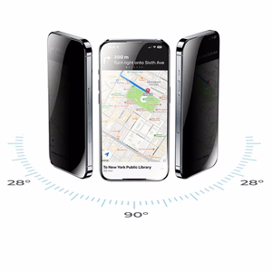 Benks Temperētā stikla Ultra Shield Privacy FK66 iPhone 16 Pro Max melns (plāns malas)