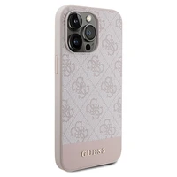 Guess 4G Stripe Collection apvalks iPhone 14 Pro - rozā