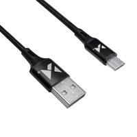 Wozinsky kabelis USB - microUSB 2,4A 1m melns (WUC-M1B)