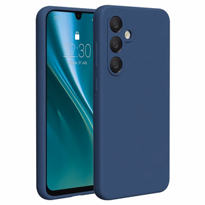 Etteri Silikona maciņš for Samsung Galaxy S24 FE tumši zils