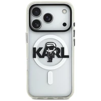 Karl Lagerfeld IML Karl Skice Logotips Magnētiskais viedtālruņa apvalks iPhone 17 Pro - caurspīdīgs