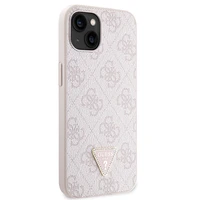 Guess GUHCP14XP4TDSCPP apvalks iPhone 14 Pro Max 6.7" - rozā krustenisks 4G metāla logotips