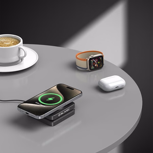 Blavec indukcijas lādētājs BQI-02 Qi 15W magnētiskais Magsafe 3 in 1 Apple/Samsung Watch (BQI02-QIMB) melns