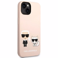 Karl Lagerfeld KLHMP14SSSKCI iPhone 14 6.1 "cietais apvalks gaiši rozā / gaiši rozā Silikona Karls & Choupette Magsafe