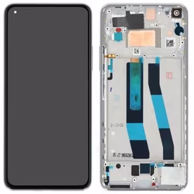 LCD screen Xiaomi 11 Lite 5G NE ar touch screen ar frame Sudrabs/Balts original (service pack)