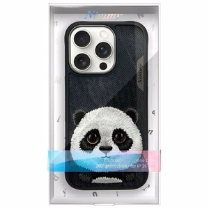Nimmy Big Eyed Pet 2.0 Panda case for iPhone 16 Pro - black