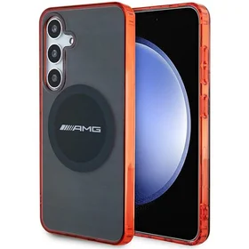 AMG caurspīdīgs divkrāsu MagSafe apvalks Samsung Galaxy S24 - melns