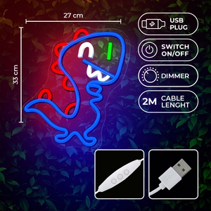 Neon PLEXI LED JURASSIC BABY DINO zils FLNJ01 Forever Light