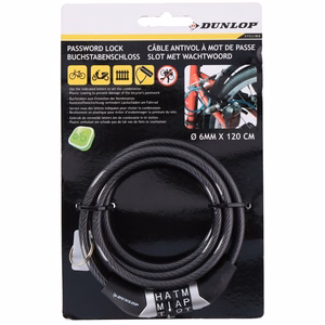 Dunlop velosipēda koda slēdzene, melna
