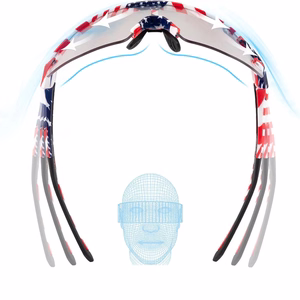 Rockbros fotohromās velosipēda brilles ar UV aizsardzību un korekcijas ieliktni 14120008002, USA raksts - baltas