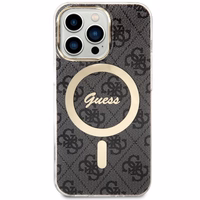 Guess GUHMP13LH4STK iPhone 13 Pro / 13 6.1" melns/melns cietais apvalks 4G MagSafe