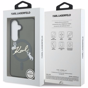 Karl Lagerfeld maciņš IML KC Script MagSafe priekš Samsung Galaxy S26 melns