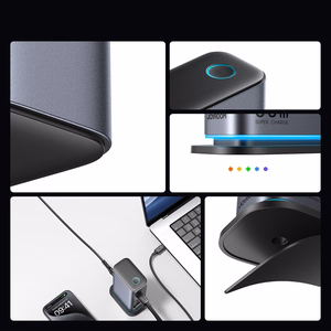 Joyroom JR-TCM02 daudzu pieslēgvietu GaN lādētājs 65W EU 4x USB-C 2x USB-A - tumši pelēks