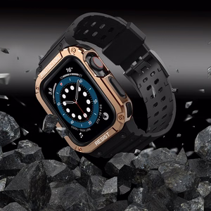 Aizsargājošā laikpulksteņa siksna Apple Watch 42/44/45mm – korpusa aizsardzības siksna – melna, rozā