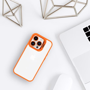 Tel Protect Viedtālruņa apvalks ar statīvu + kameras stikls Iphone 14 Pro oranža